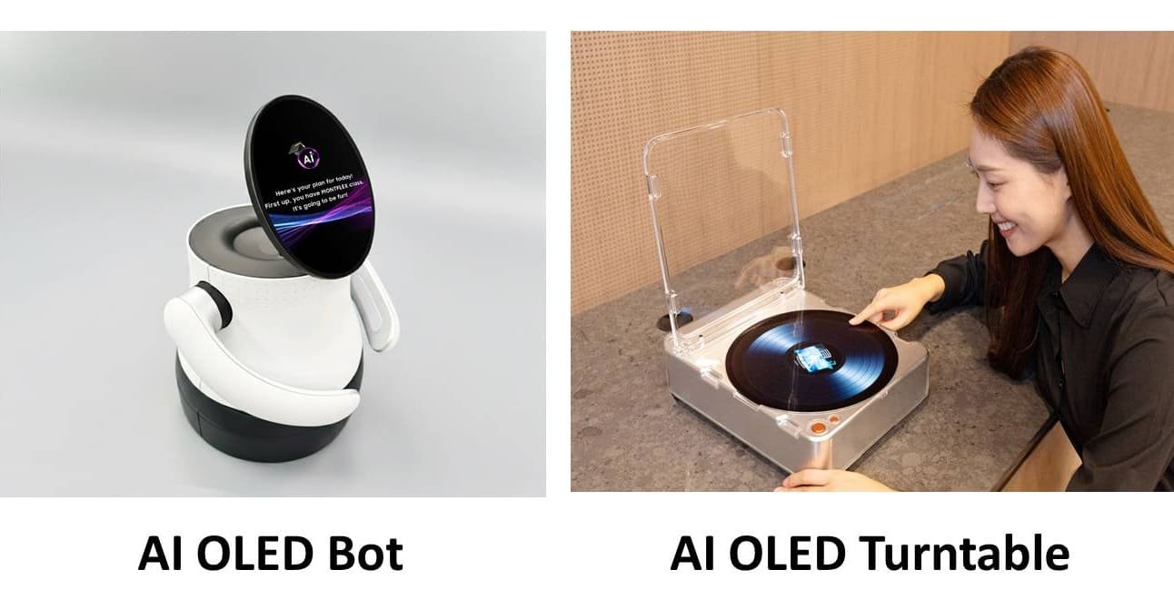 Samsung AI OLED Bot and AI OLED Turntable